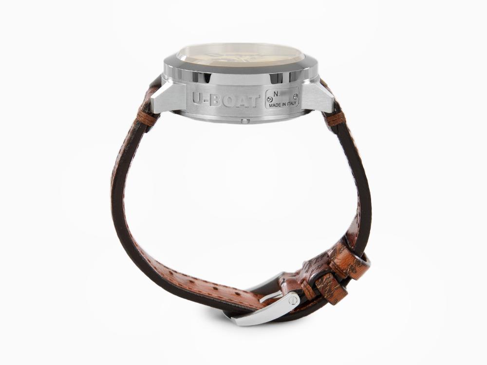 U-Boat Classico Tungsteno Chronograph Automatik Uhr, Beige, 45 mm, 9568