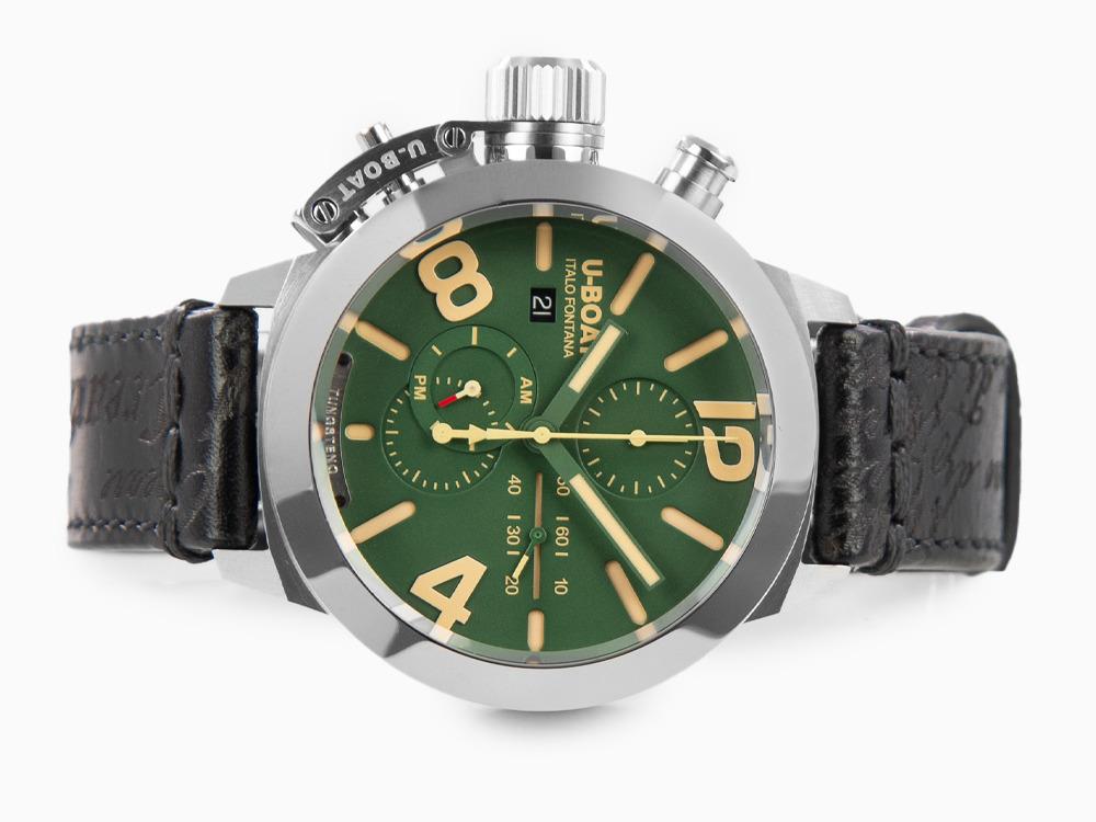 U-Boat Classico Tungsteno Chronograph Automatik Uhr, Grün, 45 mm, 9581
