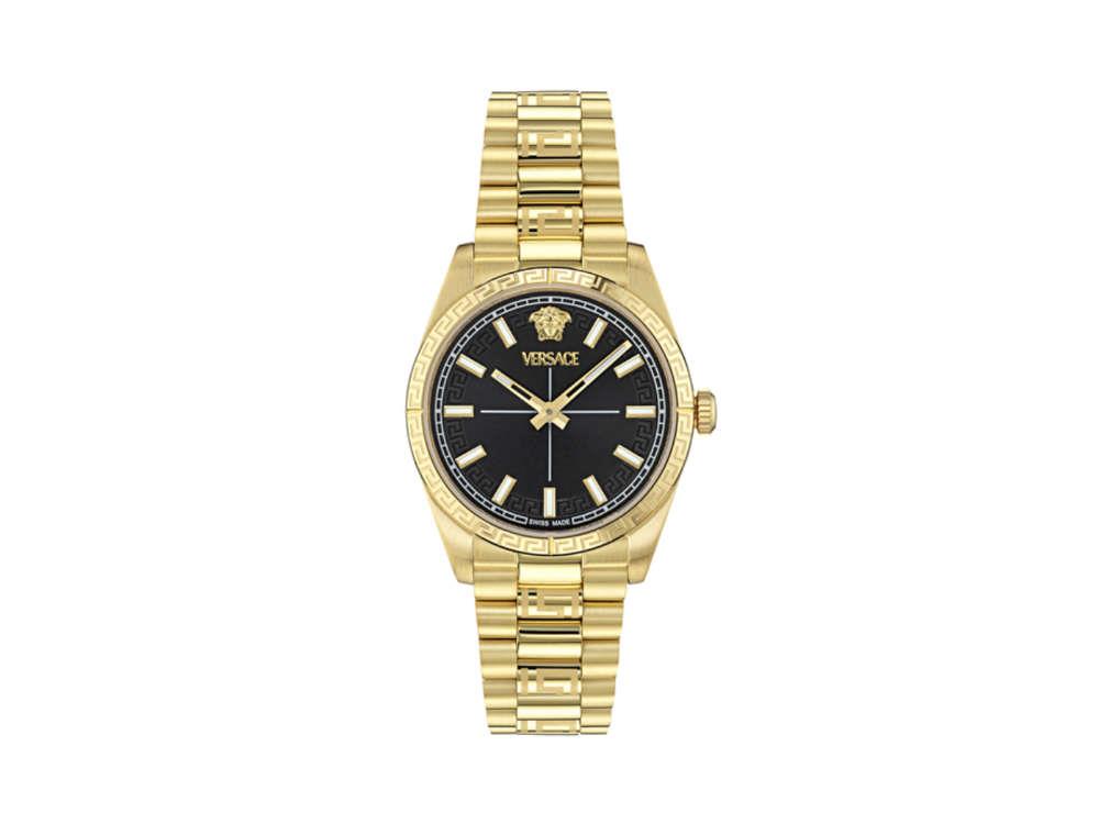 Versace Millenyium Quartz Uhr, PVD Gold, Schwarz, 32 mm, Shapir-Glas, VE0E00625