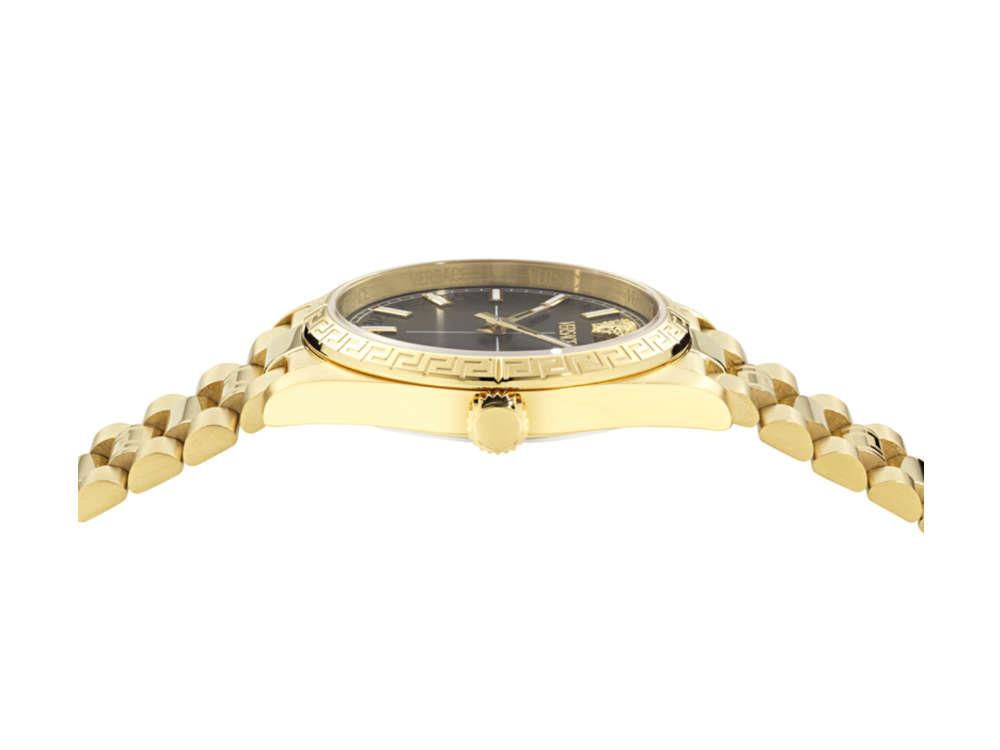 Versace Millenyium Quartz Uhr, PVD Gold, Schwarz, 32 mm, Shapir-Glas, VE0E00625