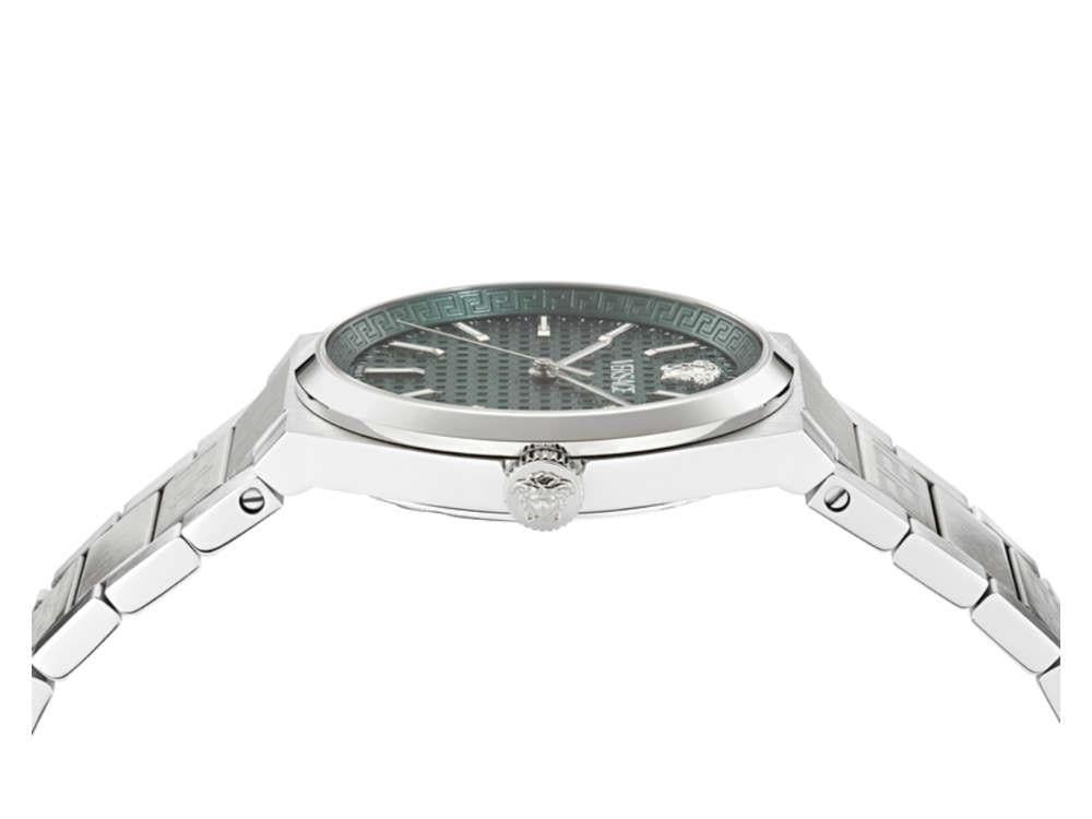 Versace V-Auria Quartz Uhr, Grün, 39 mm, Shapir-Glas, VE0F00125