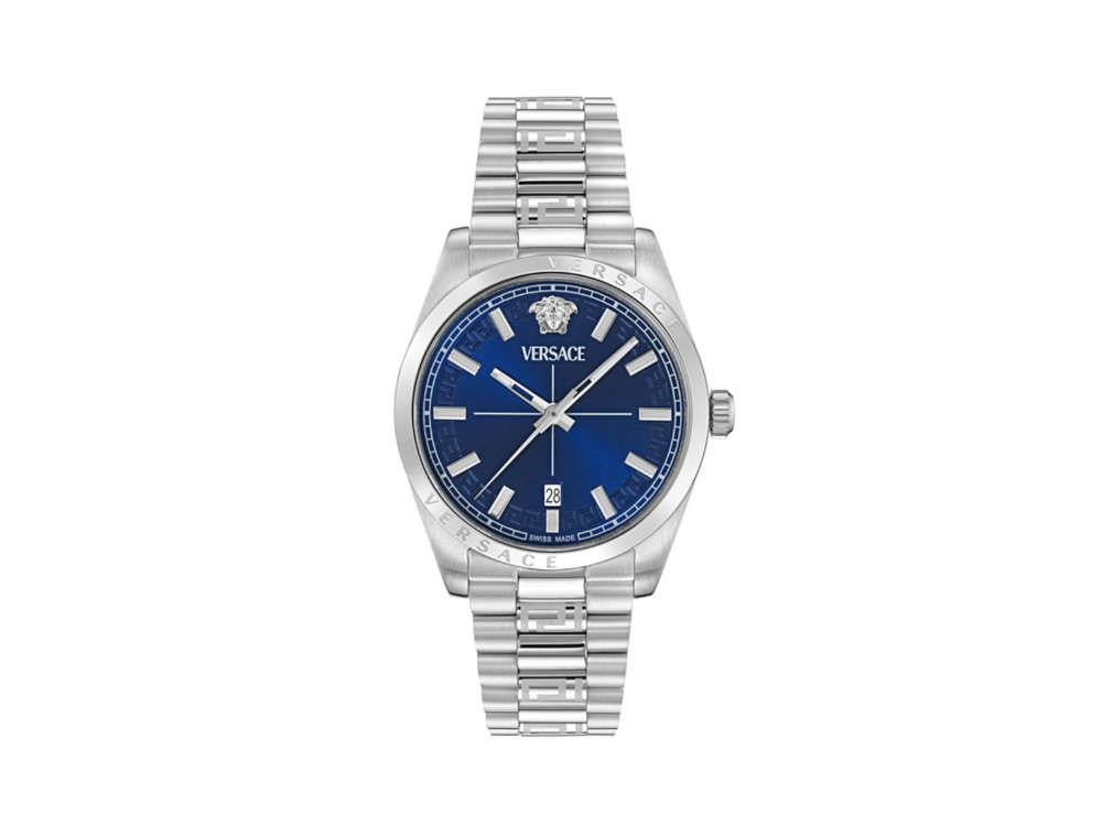 Versace Millenyium Quartz Uhr, Blau, 40 mm, Shapir-Glas, VE0G00325