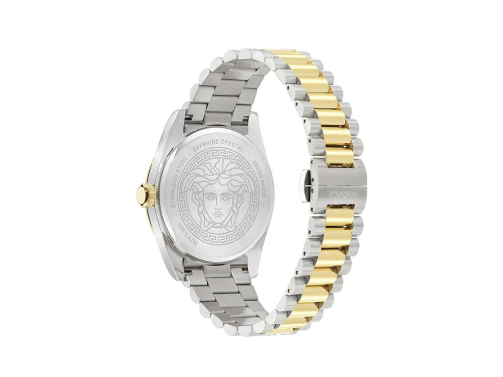 Versace Millenyium Quartz Uhr, PVD Gold, Grün, 40 mm, Shapir-Glas, VE0G00425
