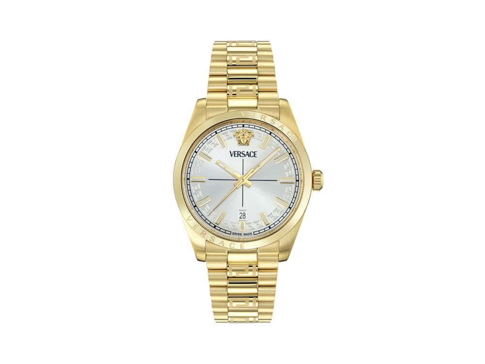 Versace Millenyium Quartz Uhr, PVD Gold, Grau, 40 mm, Shapir-Glas, VE0G00625