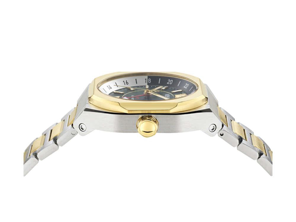 Versace V-Contempo GMT Automatik Uhr, Grün, 40mm x 48,3mm, VE0I00325