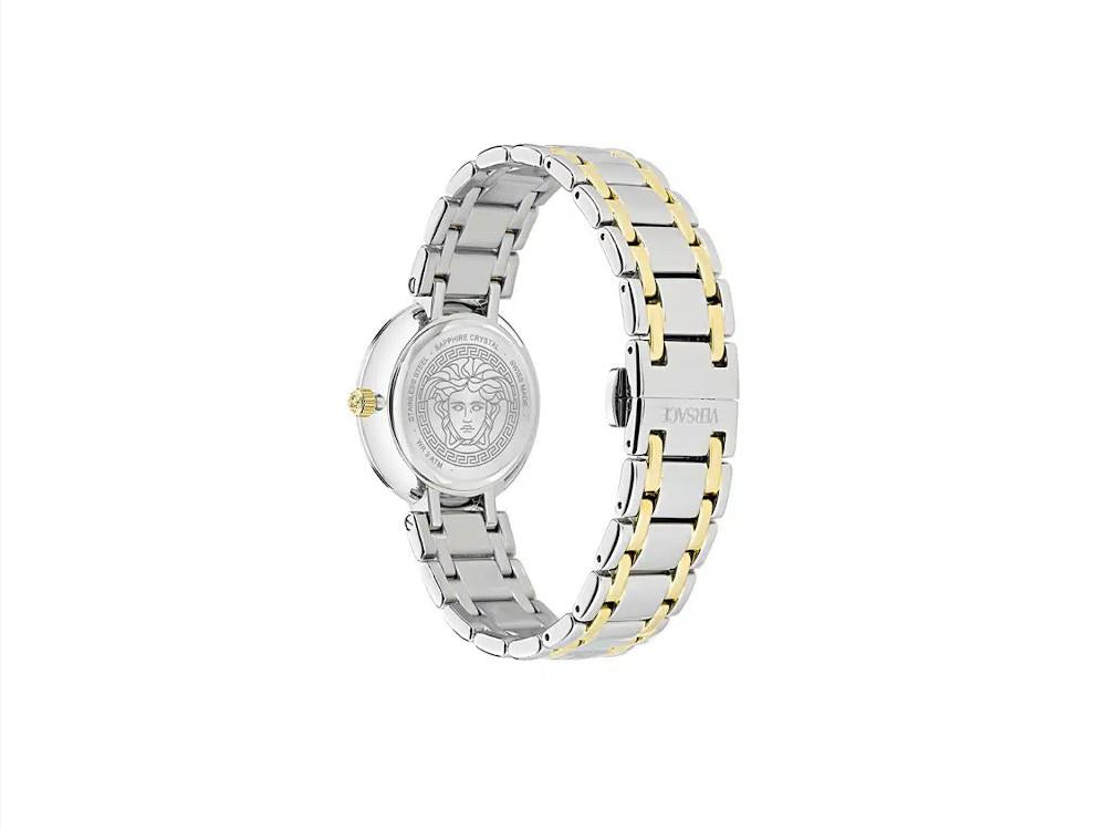 Versace Antlia Quartz Uhr, Recycelter Stahl, 34 mm, VE0P00725