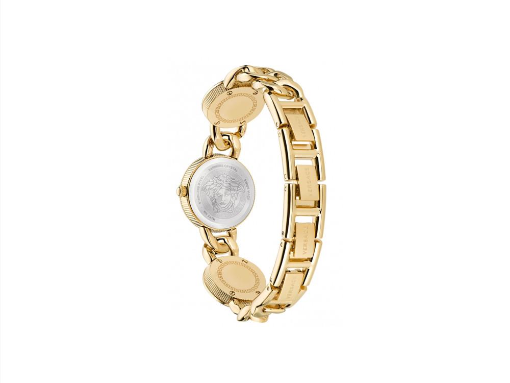 Versace Greca Stud IconQuartz Uhr, Recycelter Stahl, 28 mm, VE0Q00525