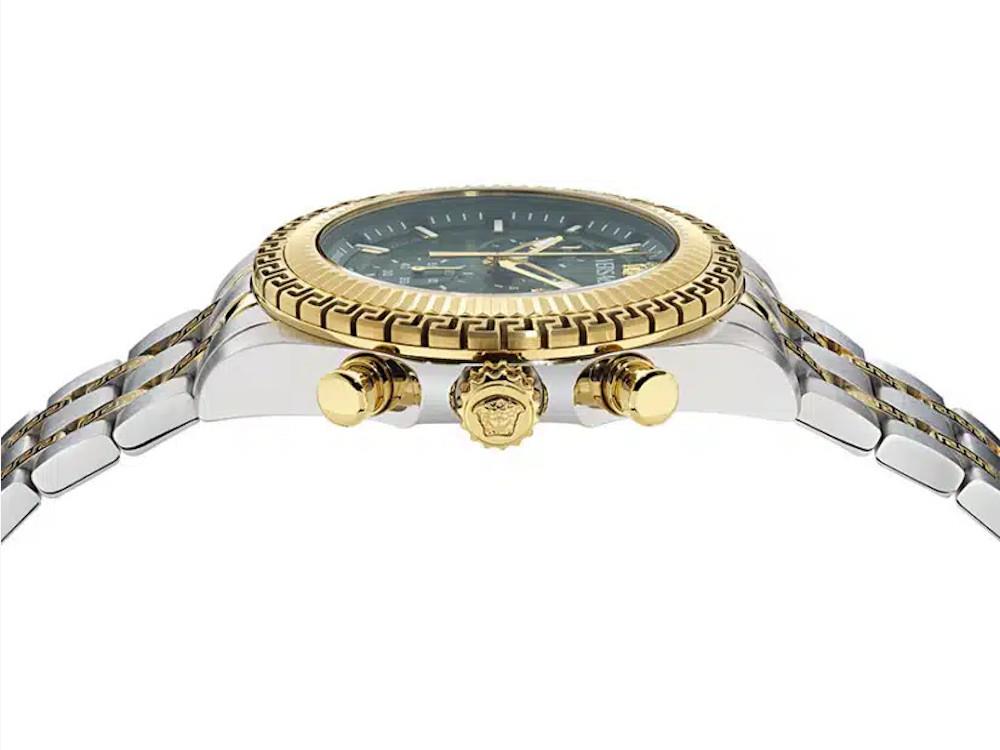 Versace Fornax Automatik Uhr, Recycelter Stahl, Grün, 43 mm, VE0W00425