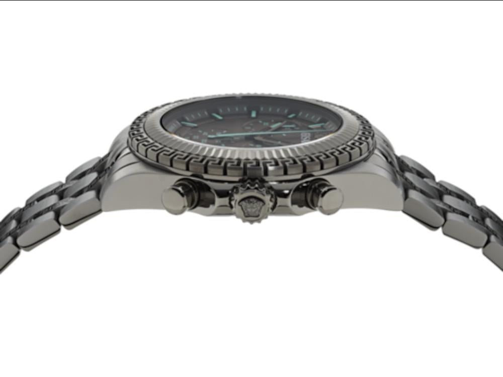 Versace Fornax Quartz Uhr, Schwarz, 43 mm, Shapir-Glas, VE0W00625