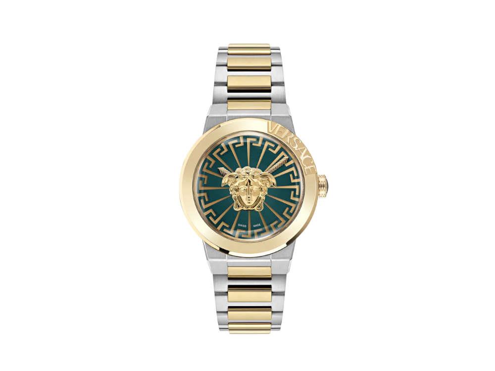 Versace Medusa Infinite Quartz Uhr, Grün, 38 mm, Shapir-Glas, VE3F00422