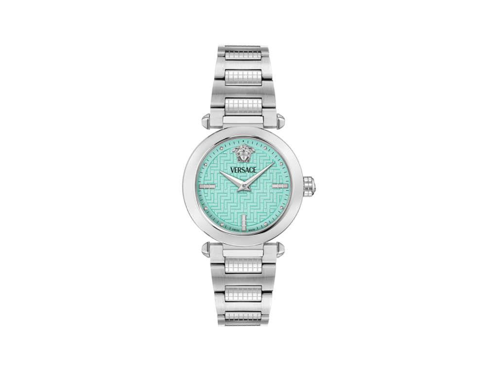 Versace Greek Quartz Uhr, Türkis, 35 mm, Shapir-Glas, VE5B00225