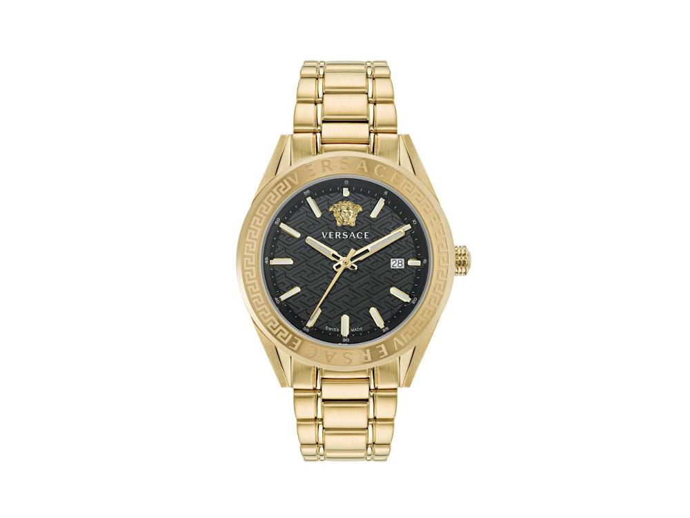 Versace V Code Quartz Uhr, PVD Gold, 42 mm, Shapir-Glas, VE6A00623