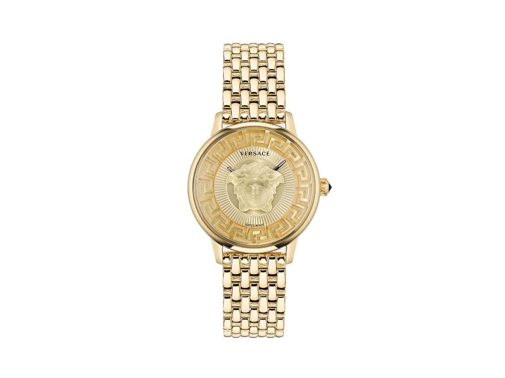 Versace Medusa Alchemy Quartz Uhr, PVD Gold, Golden, 38 mm, VE6F00623