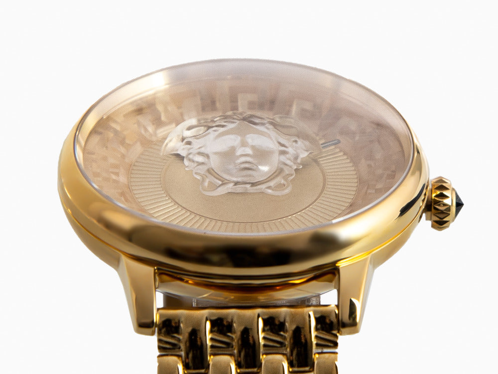 Versace Medusa Alchemy Quartz Uhr, PVD Gold, Golden, 38 mm, VE6F00623