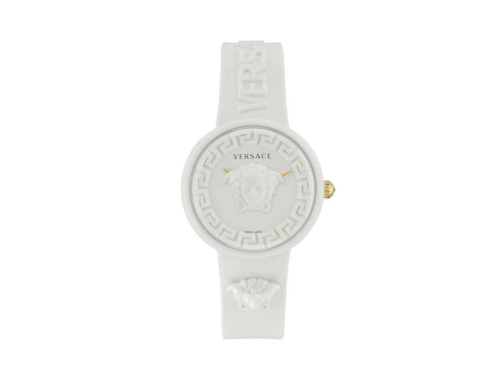 Versace Medusa Pop Quartz Uhr, Silikone, Weiss, 39 mm, VE6G00123