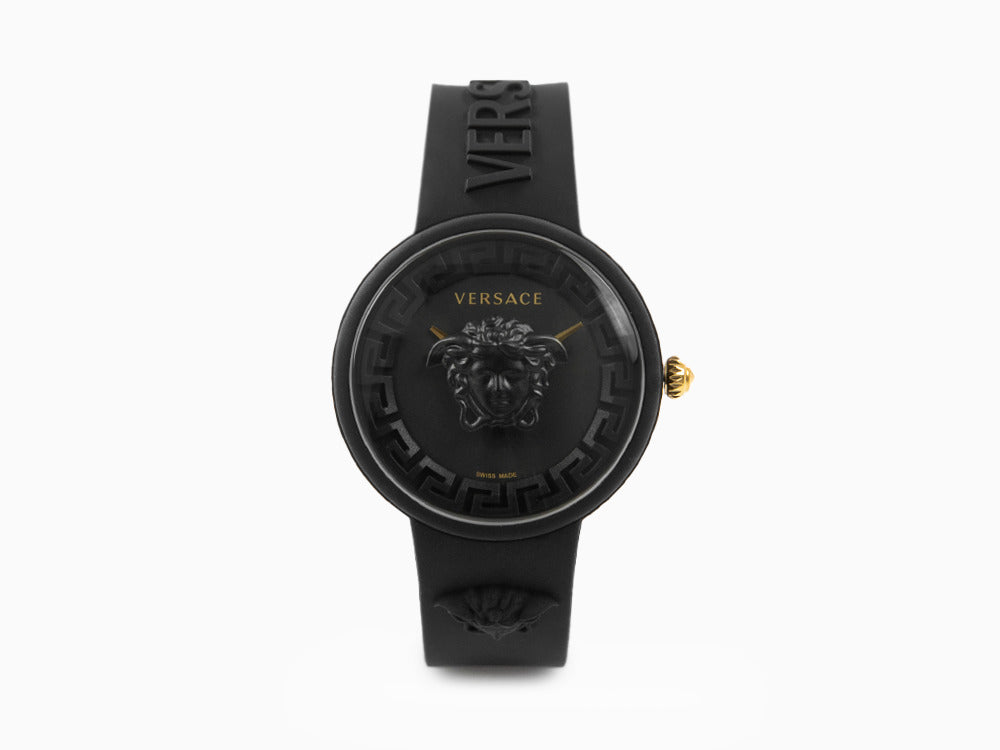 Versace Medusa Pop Quartz Uhr, Silikone, Schwarz, 39 mm, Shapir-Glas, VE6G00223