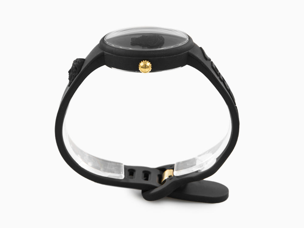 Versace Medusa Pop Quartz Uhr, Silikone, Schwarz, 39 mm, Shapir-Glas, VE6G00223