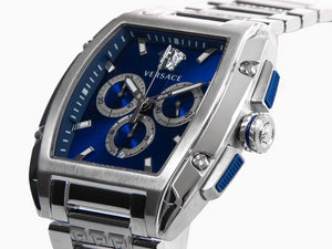 Versace Dominus Quartz Uhr, Blau, 42 x 49.50 mm, Shapir-Glas, VE6H00423