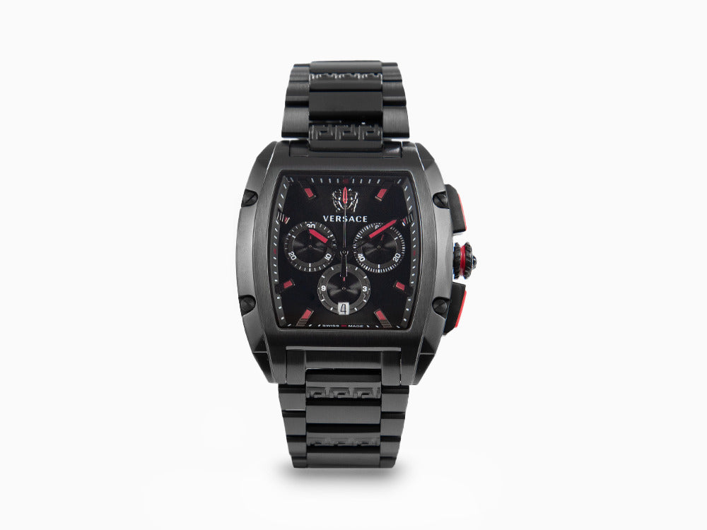 Versace Dominus Quartz Uhr, PVD, Schwarz, 42 x 49.50 mm, Shapir-Glas, VE6H00623