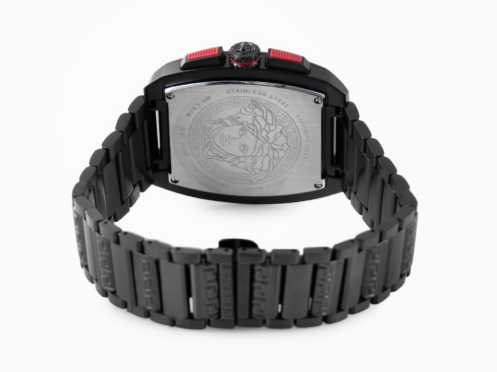 Versace Dominus Quartz Uhr, PVD, Schwarz, 42 x 49.50 mm, Shapir 