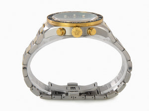 Versace Greca Dome Chrono Quartz Uhr, PVD Gold, Grün, 43 mm, VE6K00423