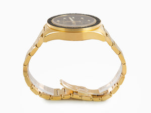 Versace Greca Dome Chrono Quartz Uhr, PVD Gold, Schwarz, 43 mm, VE6K00523