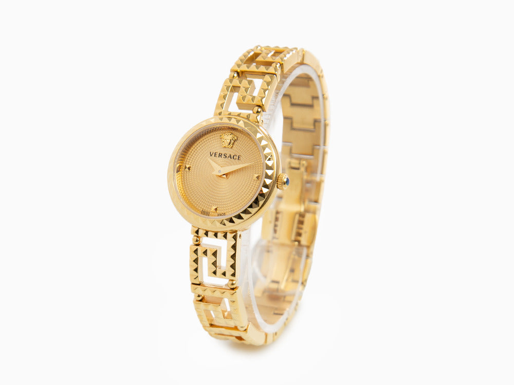 Versace Greca Goddess Quartz Uhr, PVD Gold, Golden, 28 mm, VE7A00323