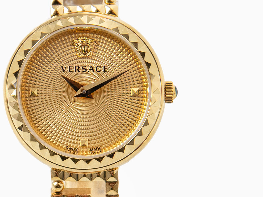 Versace Greca Goddess Quartz Uhr, PVD Gold, Golden, 28 mm, VE7A00323