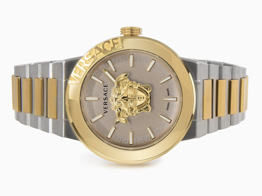 Versace Medusa Infinite Quartz Uhr, Braun, 47 mm, Shapir-Glas, VE7E00423