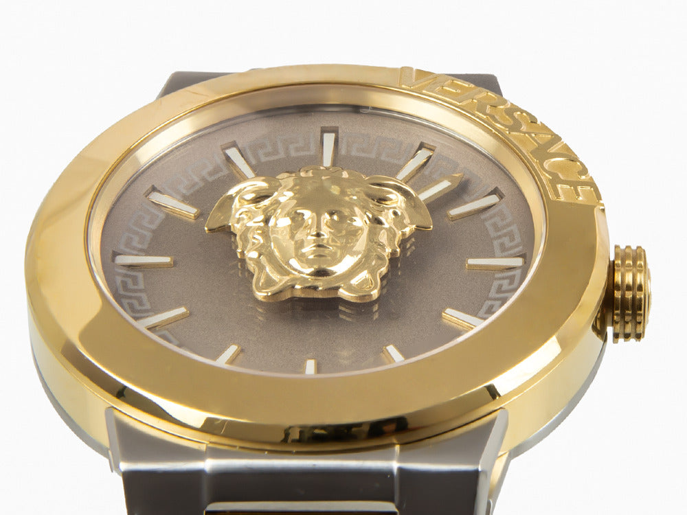 Versace Medusa Infinite Quartz Uhr, Braun, 47 mm, Shapir-Glas, VE7E00423