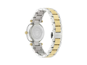 Versace Reve Quartz Uhr, PVD Gold, Grün, 35 mm, Shapir-Glas, VE8B00524