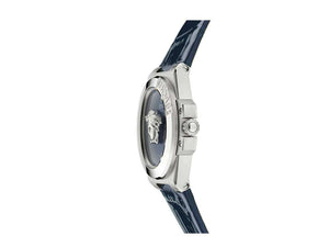 Versace HerA Quartz Uhr, Blau, 37 mm, Shapir-Glas, VE8D00124