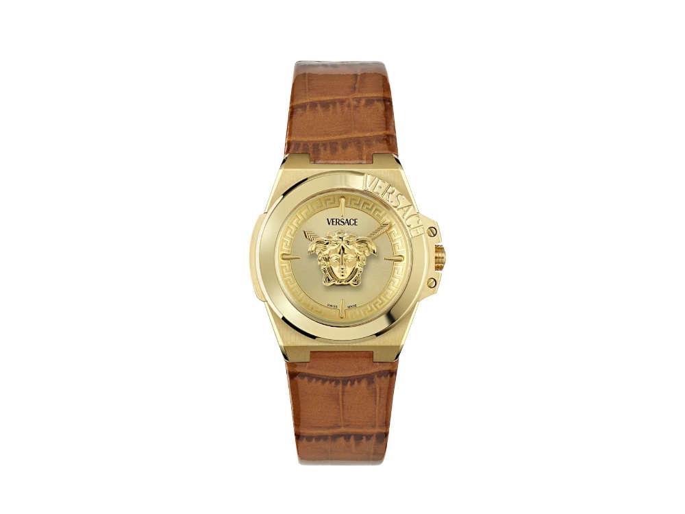 Versace HerA Quartz Uhr, PVD Gold, Golden, 37 mm, Shapir-Glas, VE8D00224