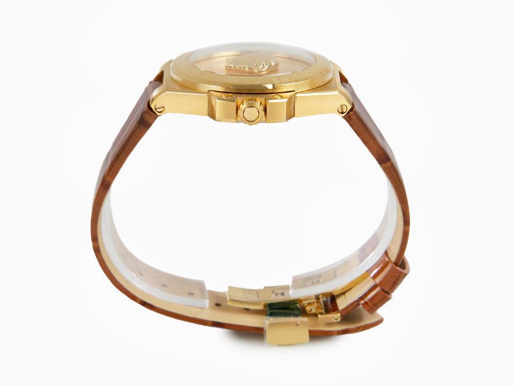 Versace HerA Quartz Uhr, PVD Gold, Golden, 37 mm, Shapir-Glas, VE8D00224