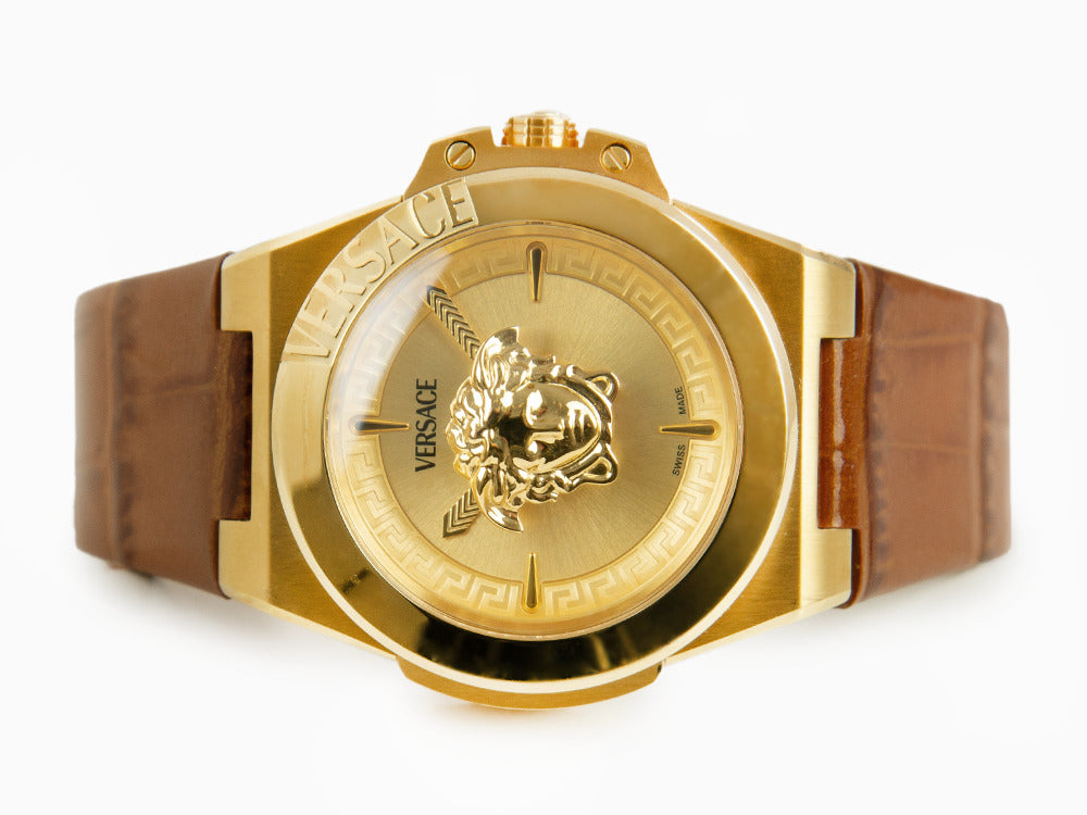 Versace HerA Quartz Uhr, PVD Gold, Golden, 37 mm, Shapir-Glas, VE8D00224