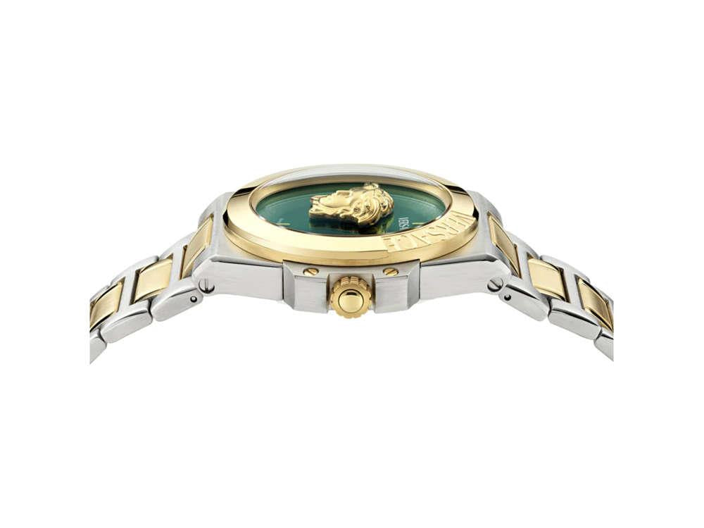 Versace HerA Quartz Uhr, Grün, 37 mm, Shapir-Glas, VE8D00524