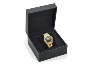 Versace HerA Quartz Uhr, PVD Gold, Schwarz, 37 mm, Shapir-Glas, VE8D00624