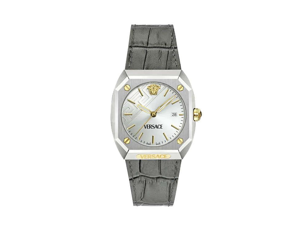 Versace Antares Quartz Uhr, Silber, 44 x 41.5 mm, Shapir-Glas, VE8F00124