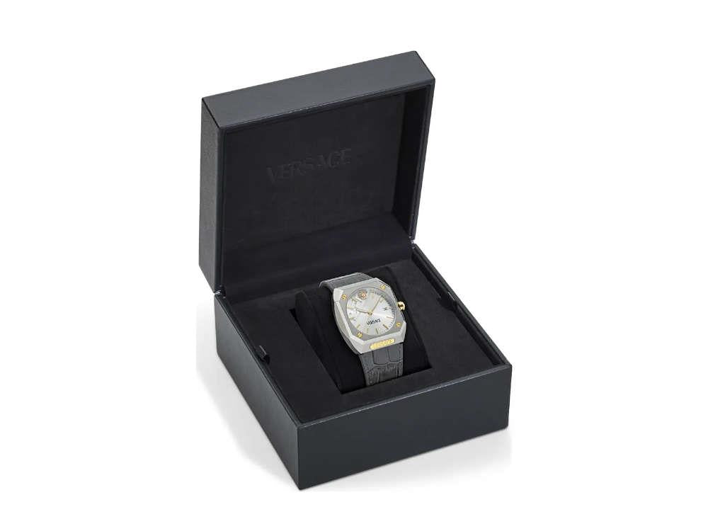 Versace Antares Quartz Uhr, Silber, 44 x 41.5 mm, Shapir-Glas, VE8F00124