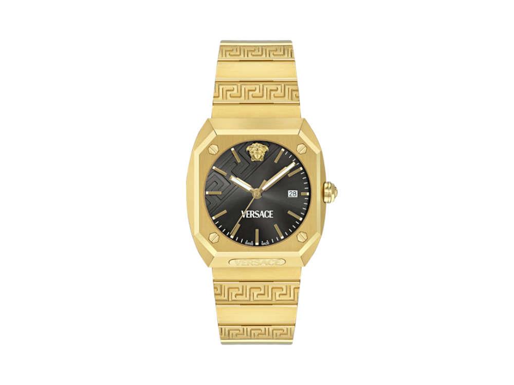 Versace Antares Quartz Uhr, PVD Gold, Schwarz, 44 x 41.5 mm, VE8F00424