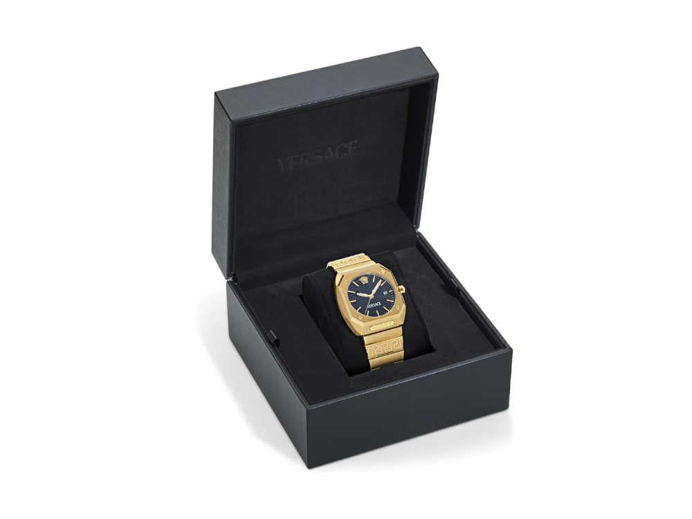 Versace Antares Quartz Uhr, PVD Gold, Schwarz, 44 x 41.5 mm, VE8F00424