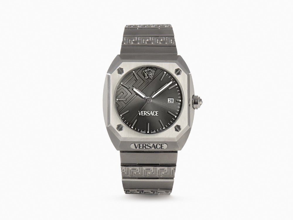 Versace Antares Quartz Uhr, Titan, Grau, 44 x 41.5 mm, Shapir-Glas, VE8F00524