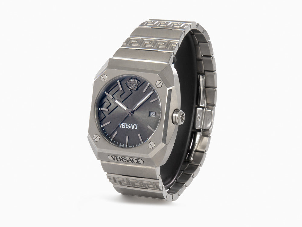Versace Antares Quartz Uhr, Titan, Grau, 44 x 41.5 mm, Shapir-Glas, VE8F00524