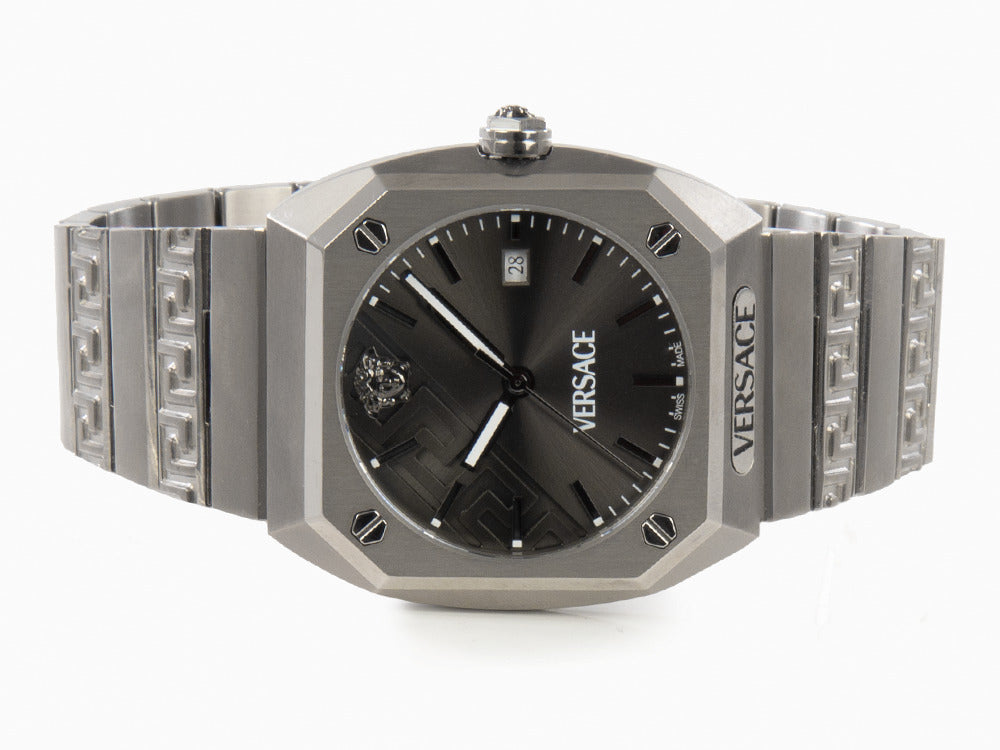 Versace Antares Quartz Uhr, Titan, Grau, 44 x 41.5 mm, Shapir-Glas, VE8F00524