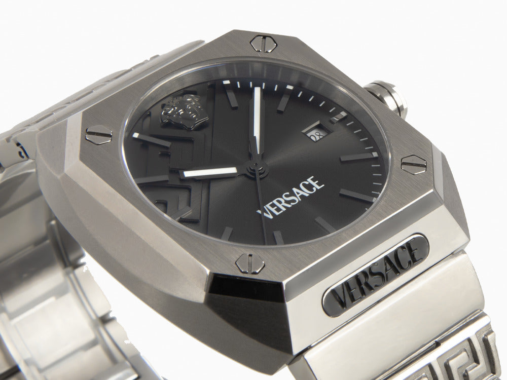 Versace Antares Quartz Uhr, Titan, Grau, 44 x 41.5 mm, Shapir-Glas, VE8F00524