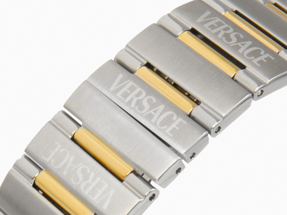 Versace Greca Logo Diver Quartz Uhr, Grün, 43 mm, Shapir-Glas, VE8G00524