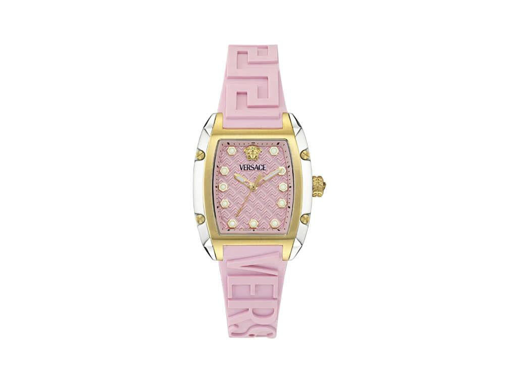 Versace Dominus Lady Quartz Uhr, Rose, 44,8mm x 36mm, Shapir-Glas, VE8K00224