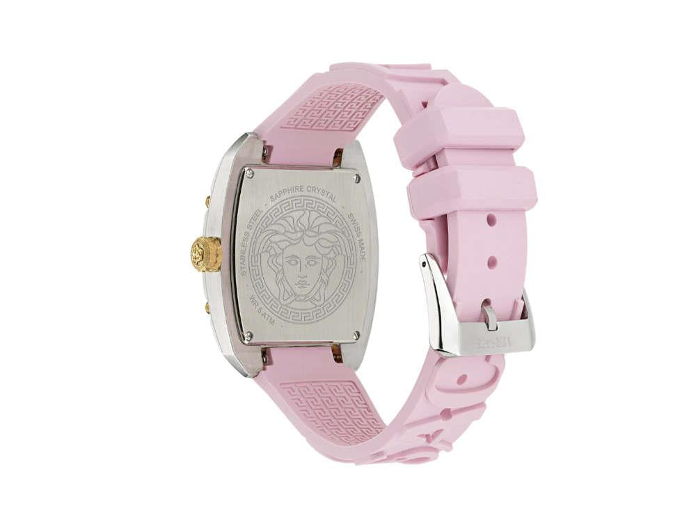 Versace Dominus Lady Quartz Uhr, Rose, 44,8mm x 36mm, Shapir-Glas, VE8K00224