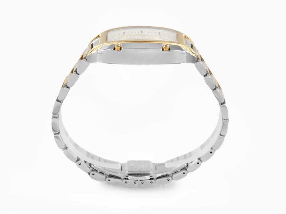 Versace Dominus Lady Quartz Uhr, PVD Gold, Silber, 44,8mm x 36mm, VE8K00424