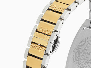 Versace Dominus Lady Quartz Uhr, PVD Gold, Silber, 44,8mm x 36mm, VE8K00424